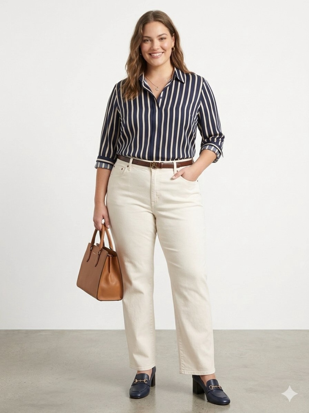 Ralph Lauren Cream Straight-Leg Women's Jeans